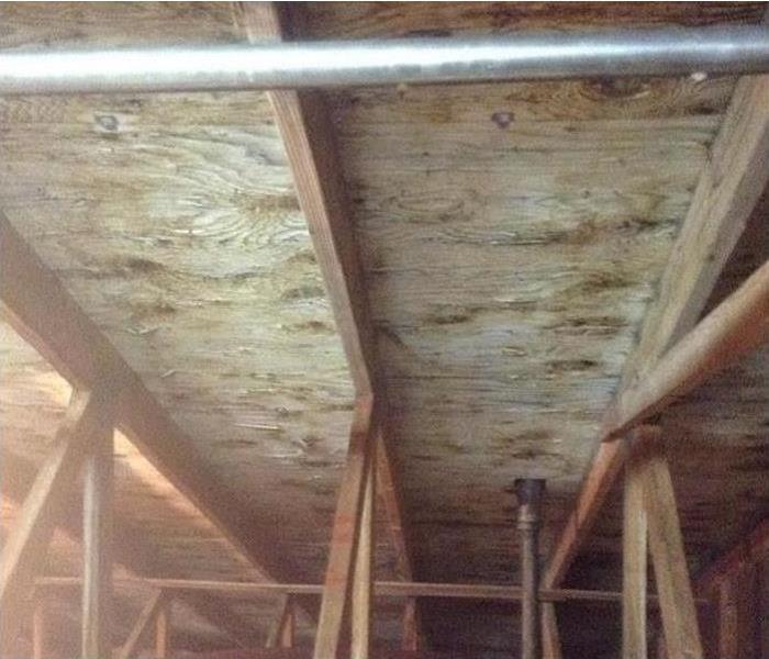 Clean attic ceiling