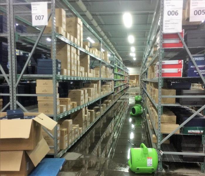 warehouse with water damage